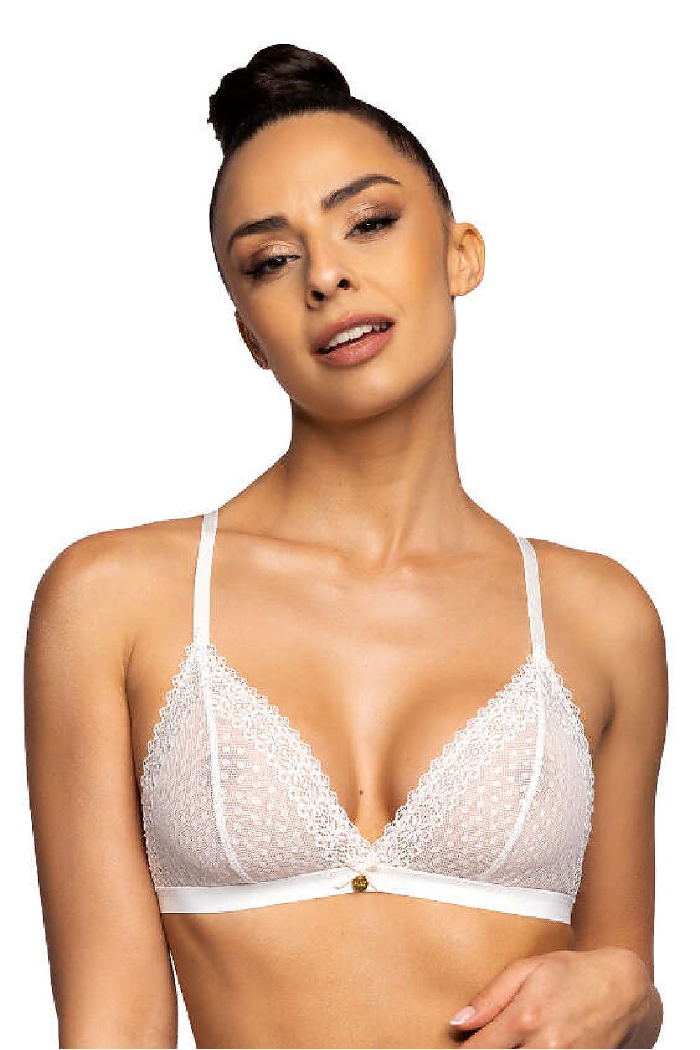 Luxury Ivory Soft Lace Bralette Bra - Sizes EU 65B to EU 90B - Adjustable Straps