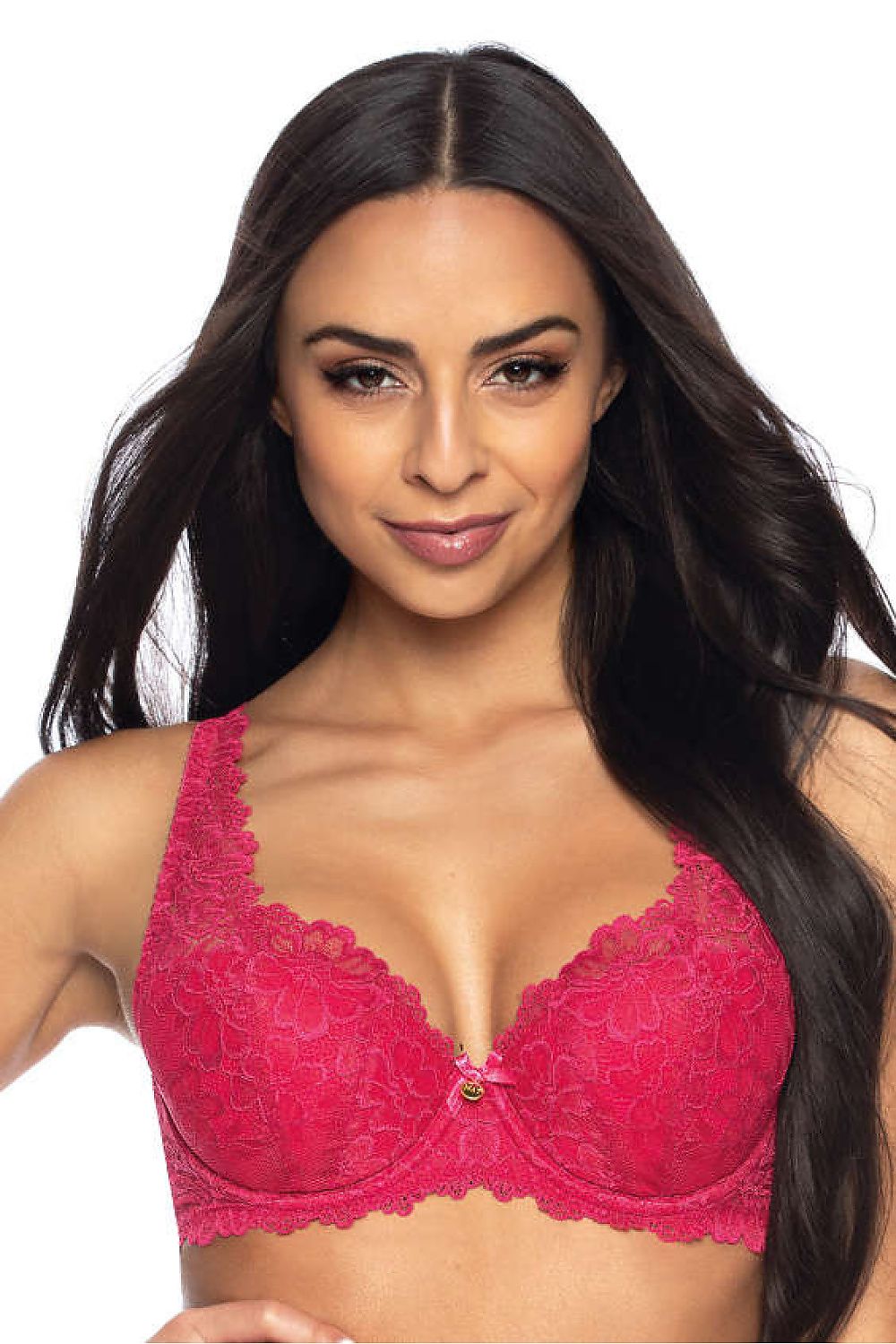 Carmela Ruby Lace Padded Bra – Luxury Adjustable Style, Sizes EU 65B-85D