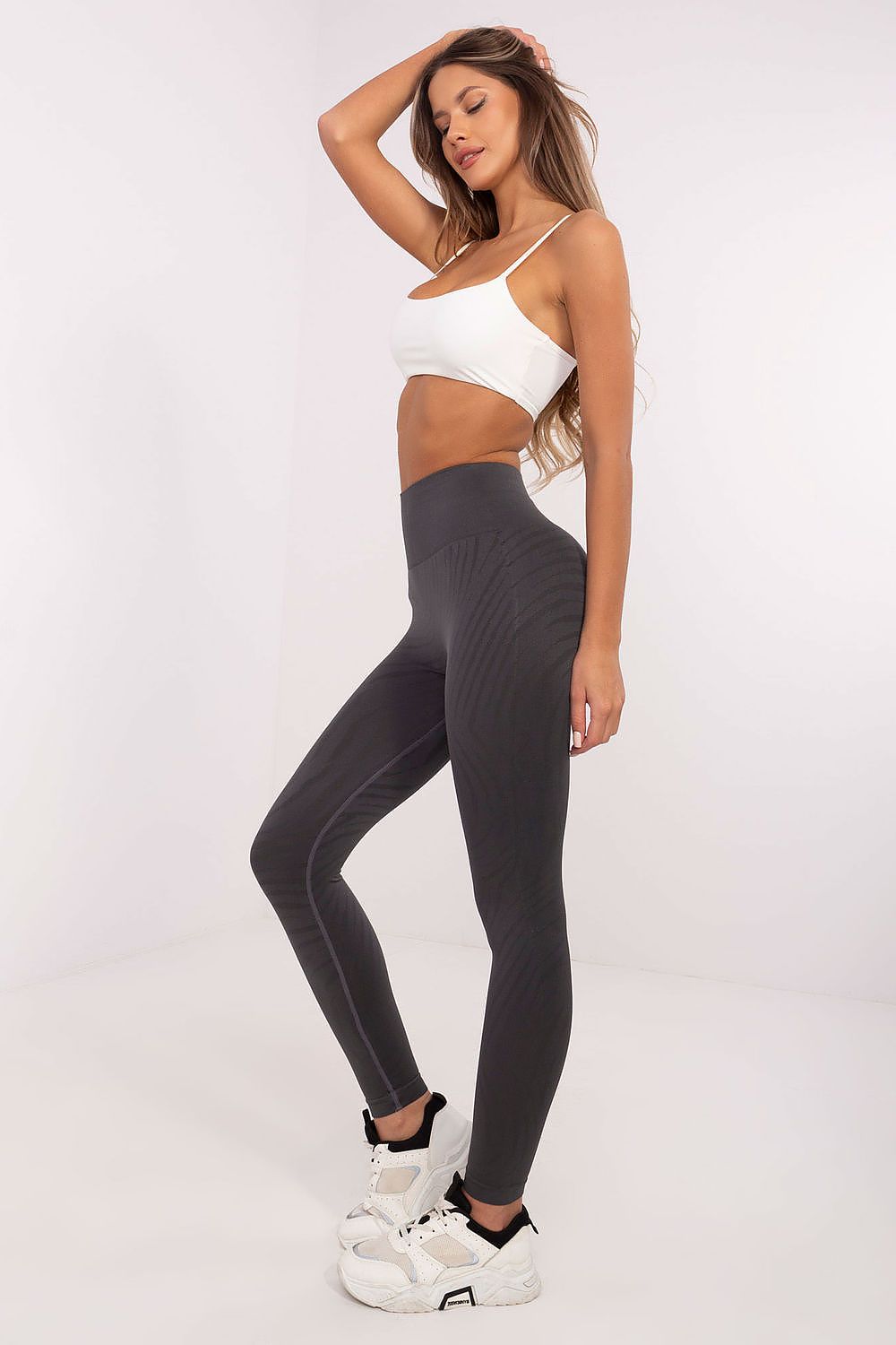 Stylish High-Waisted Long Leggings with Animal Motif, EU S/M & M/L, Perfect for Gym & Yoga