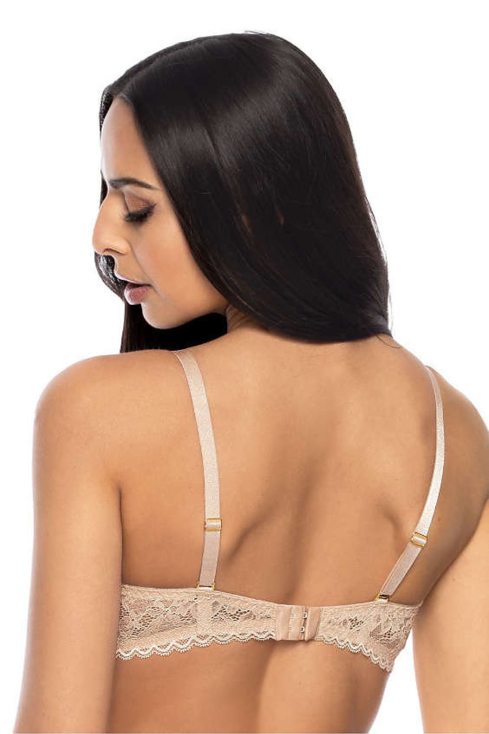 Seductive Beige Lace Push-Up Bra With Removable Inserts | Sizes EU 65B-90C