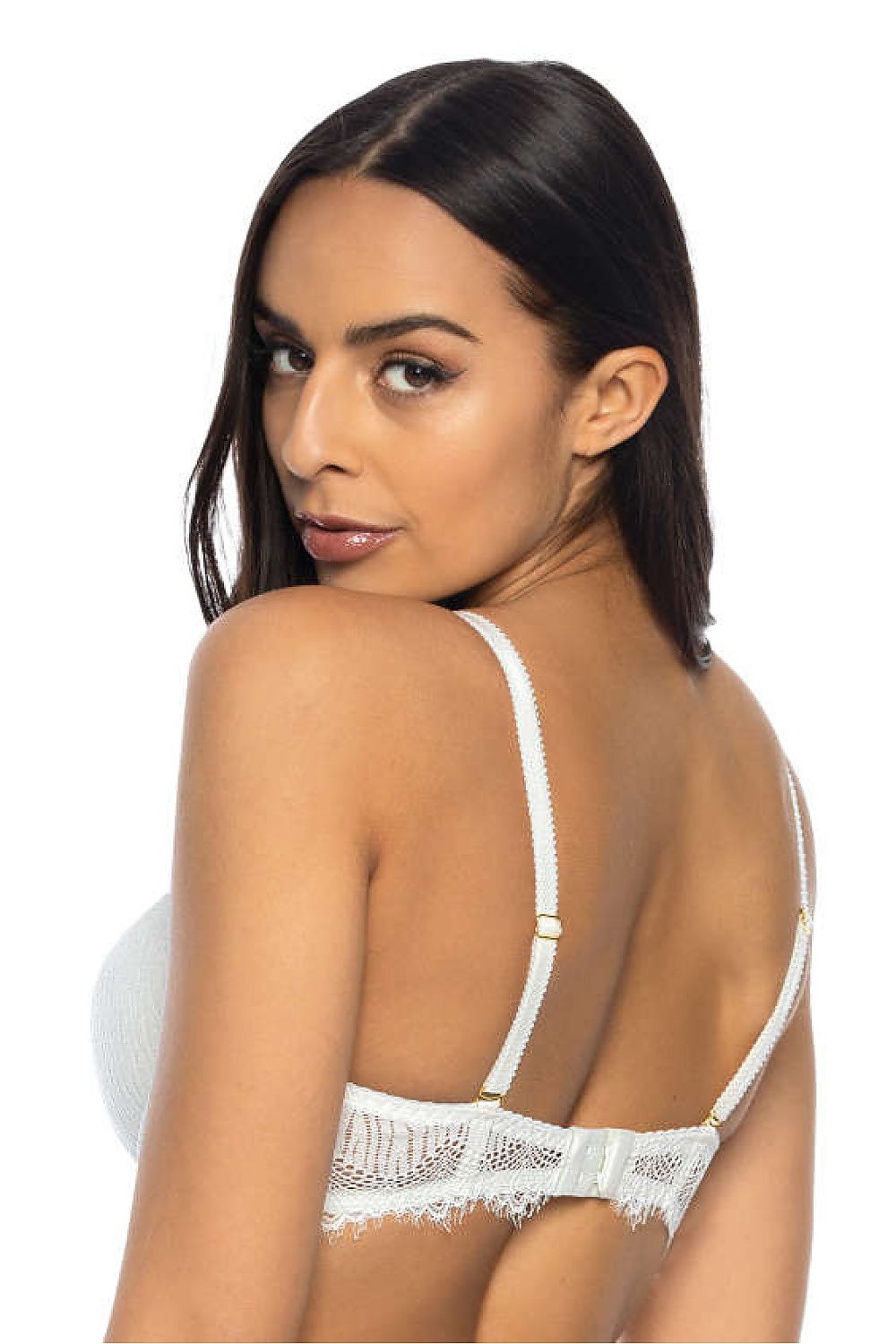 Evie milk lace push-up bra with removable inserts - sizes...