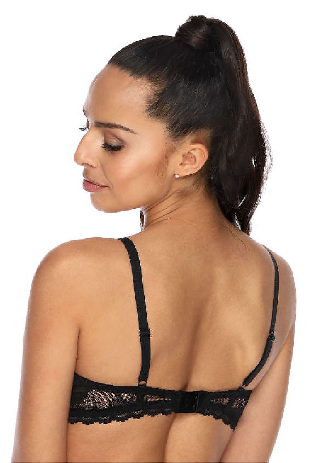 Sensual Angel Push-Up Bra in Black With Removable Inserts, Sizes EU 65B-90C