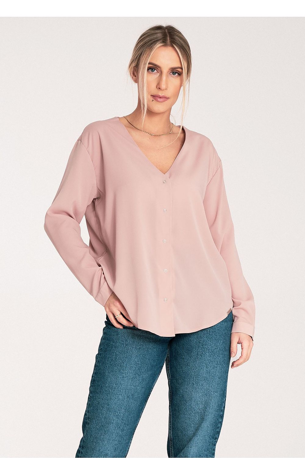 Figl Long Sleeve Shirt With Cheeky Neckline, EU S-XL | US S-XL, Cuff Fastened, Stylish Design