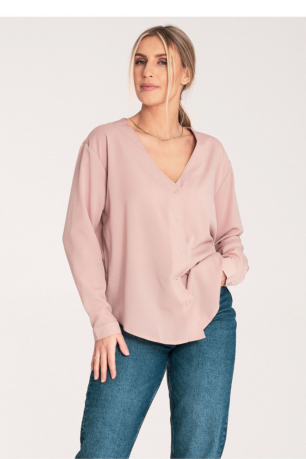 Figl Long Sleeve Shirt With Cheeky Neckline, EU S-XL | US S-XL, Cuff Fastened, Stylish Design