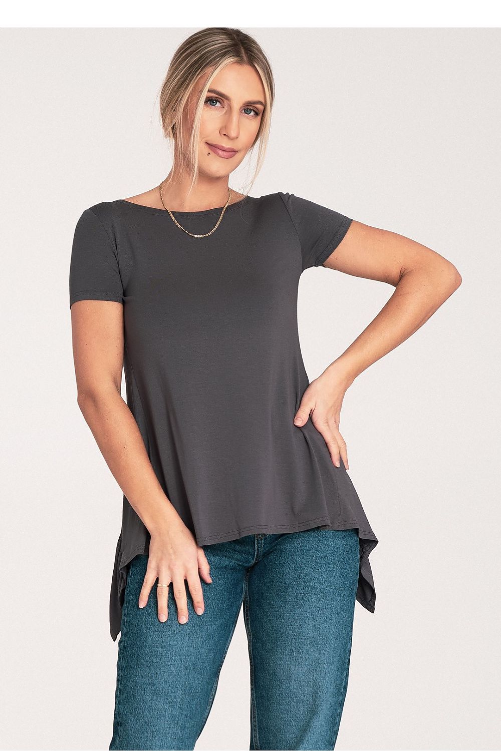 Luxury Figl Long Sleeve Blouse With Frill Cutout – Available In EU S, M, L, XL | US S, M, L, XL