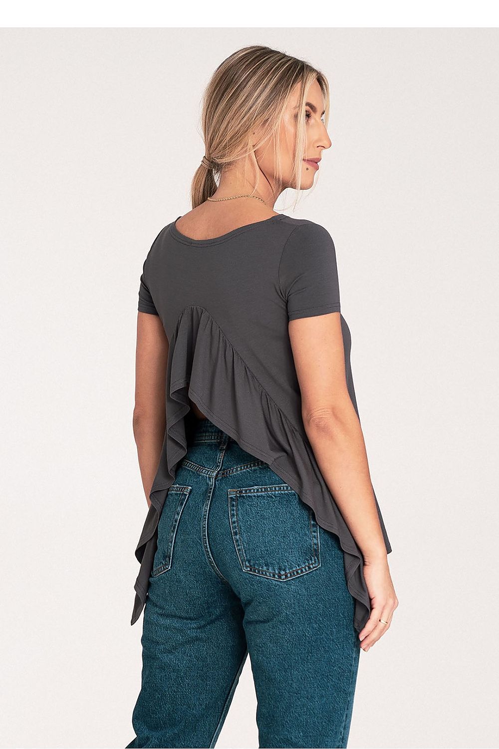 Luxury Figl Long Sleeve Blouse With Frill Cutout – Available In EU S, M, L, XL | US S, M, L, XL