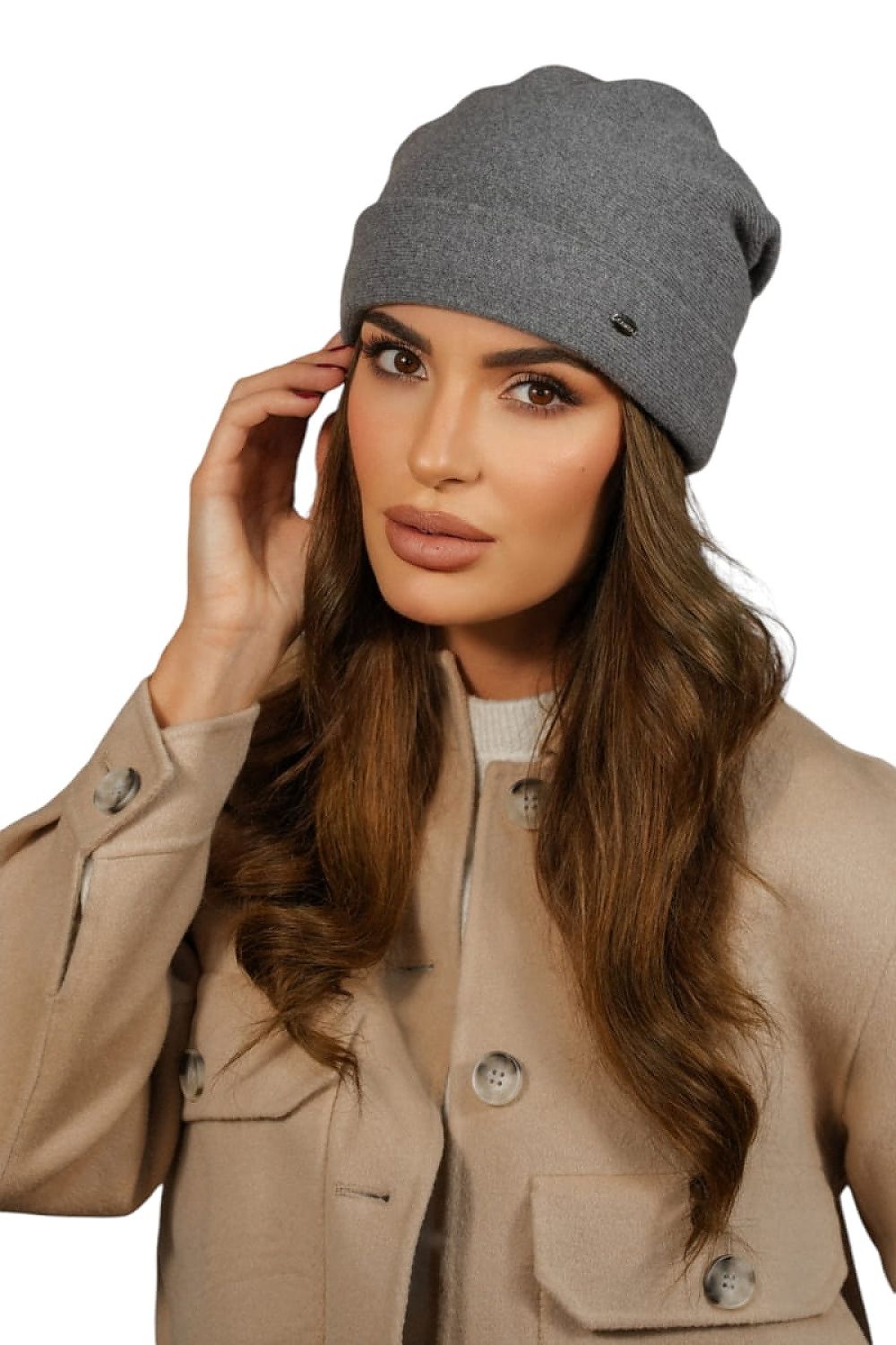 Kamea Premium Women's Wool Beanie with Stylish Lime Fold - 80% Wool for Elegant Warmth
