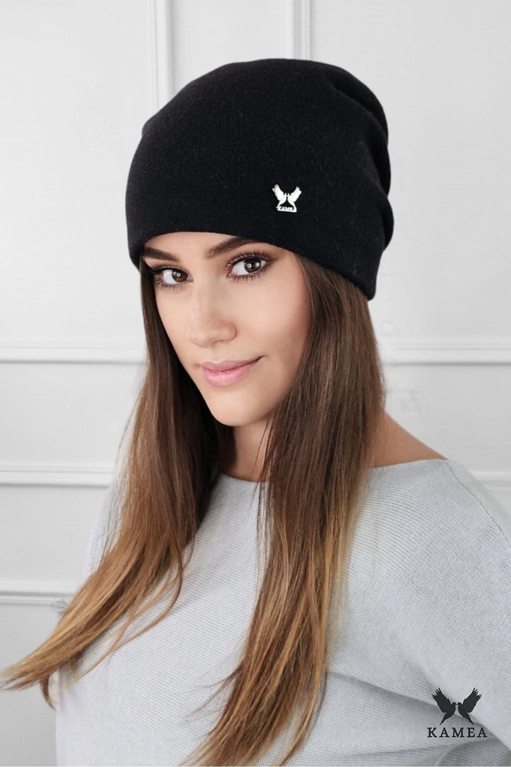 Kamea LILY Premium Woolen Women's Navy Blue Hat with Elegant Design & Logo