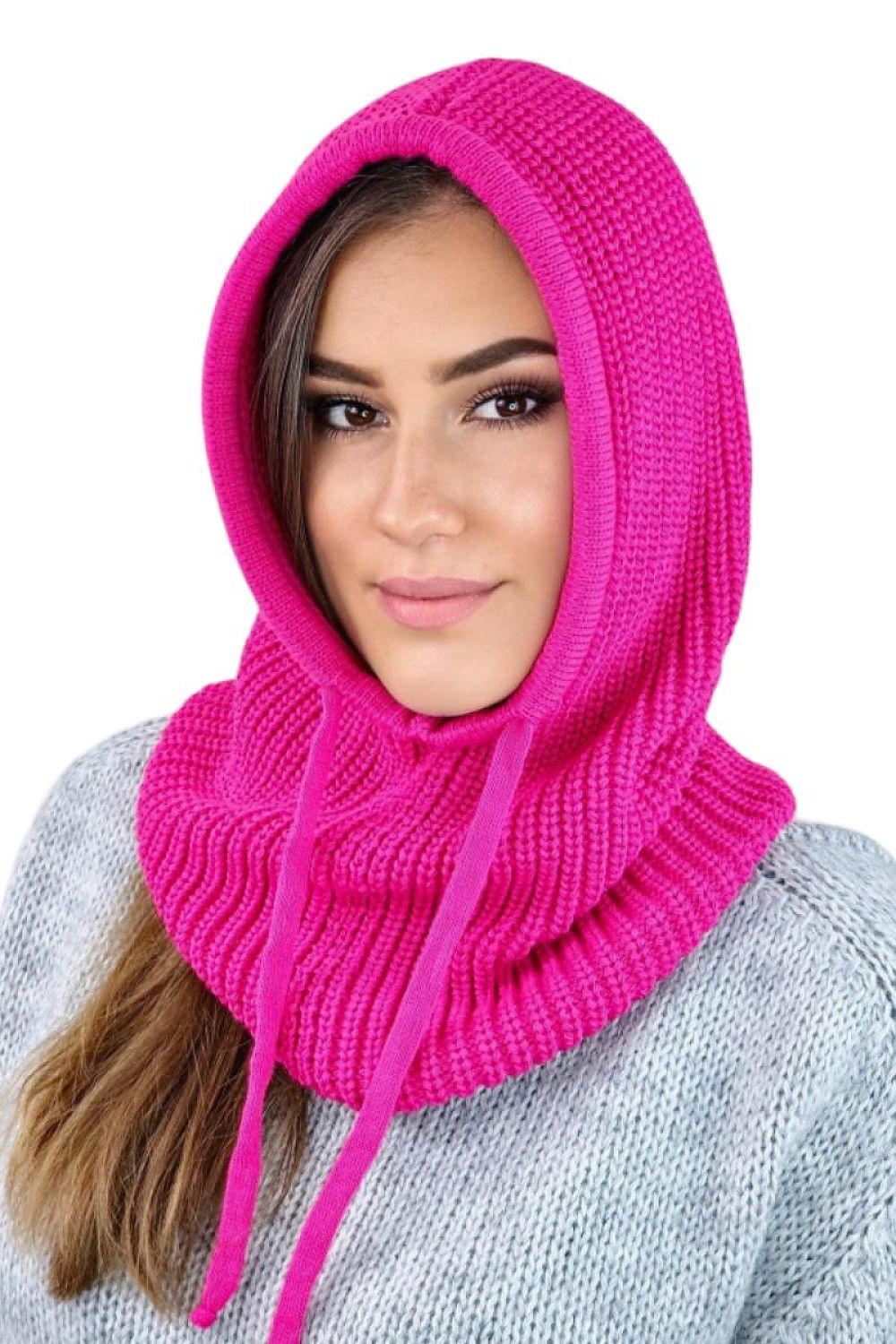 Premium Nilda Luxury Hooded Balaclava - Stylish Neck Warmer in 50% Acrylic, 30% Wool