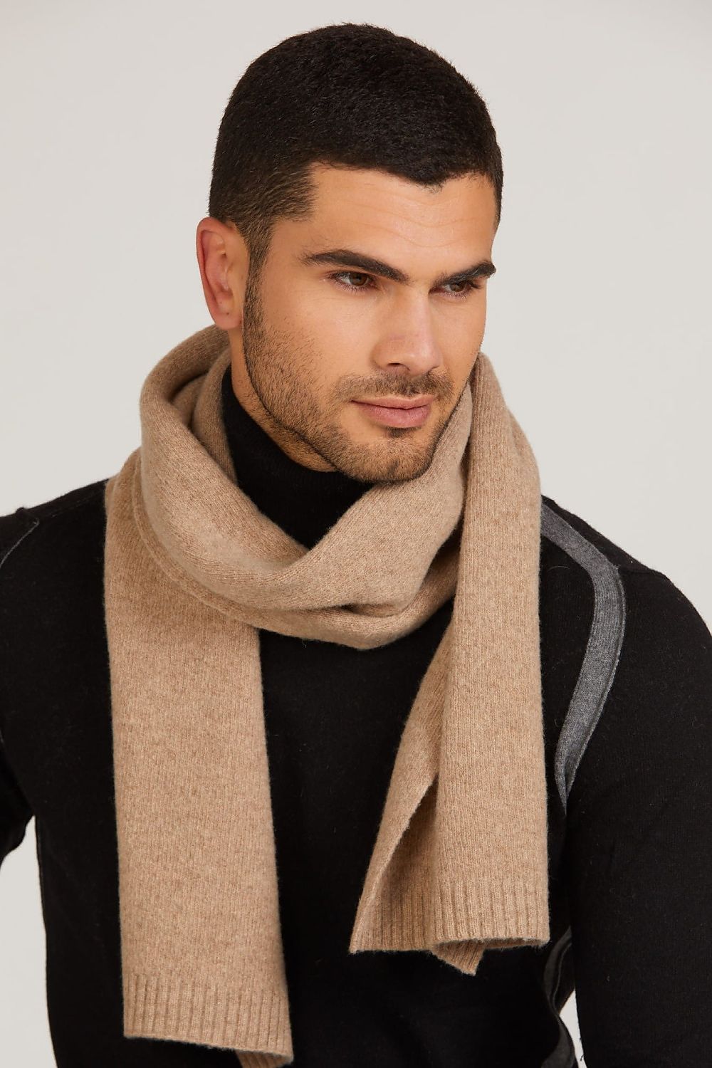 Premium Camel Wool Scarf by Kamea - Luxurious Winter Wrap for Comfort and Warmth
