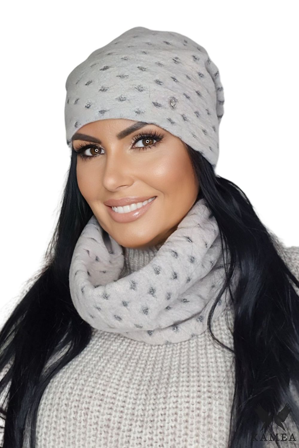 Premium Women's Kamea MIRIAM Turquoise Hat And Scarf Set With Durable Wool Blend