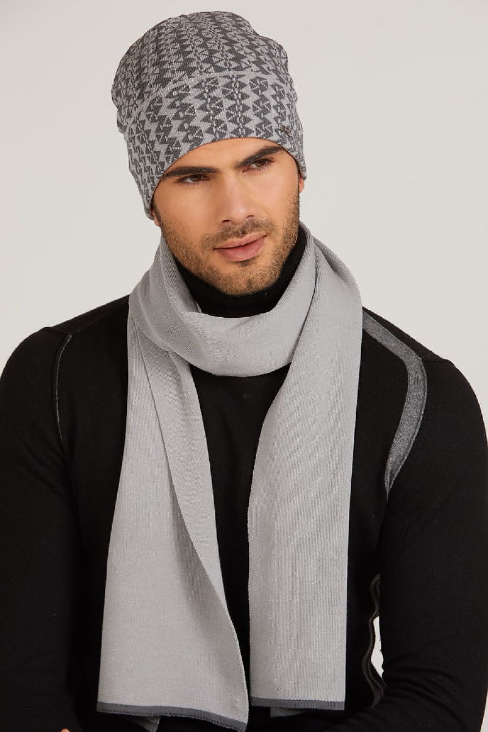 Kamea Pablo Premium Men’s Black Winter Hat - Luxurious Two-Tone Viscose Design