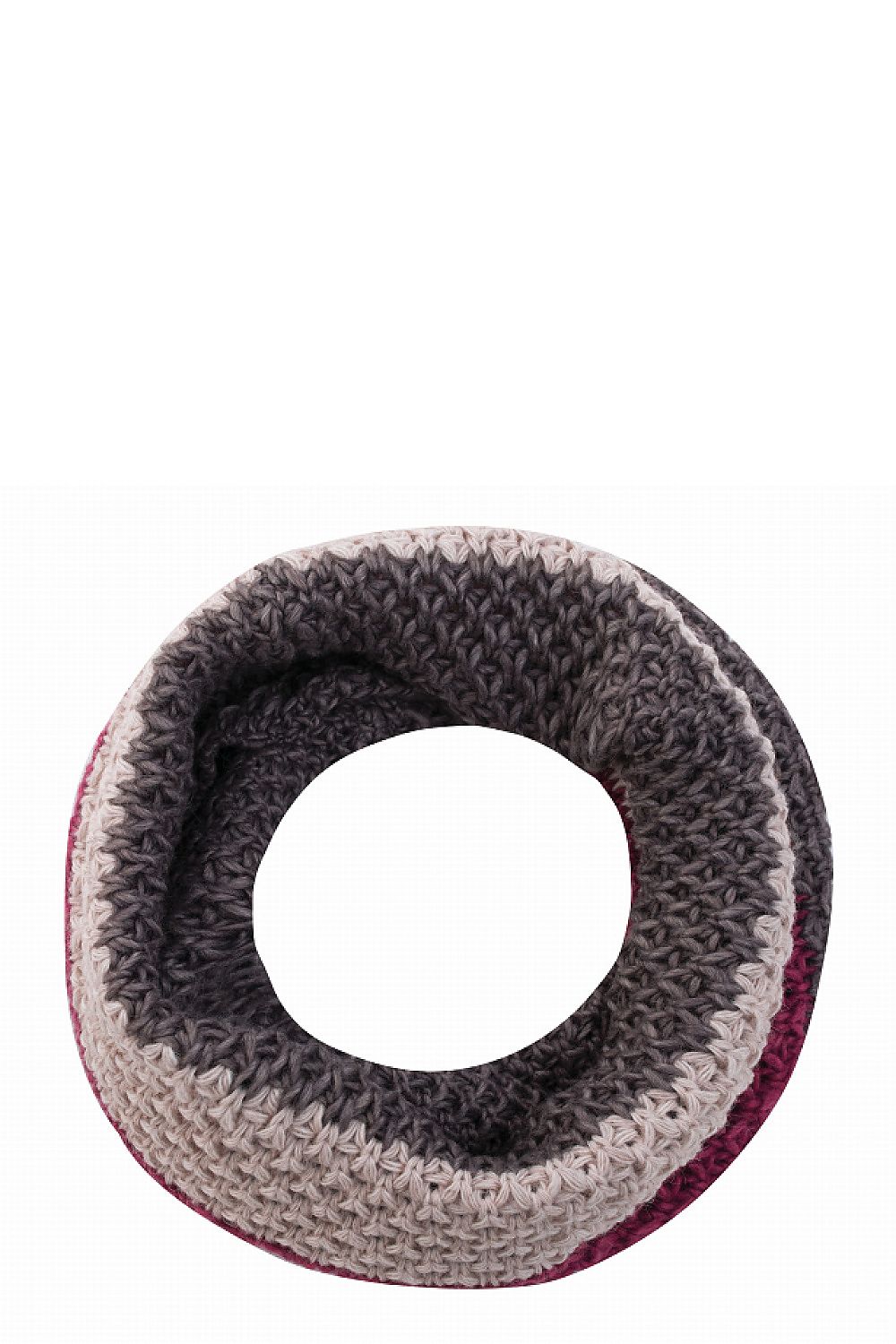 Premium Kamea Infinity Scarf in Brown - Soft Wool, Acrylic, Mohair Blend with Unique Weave Design