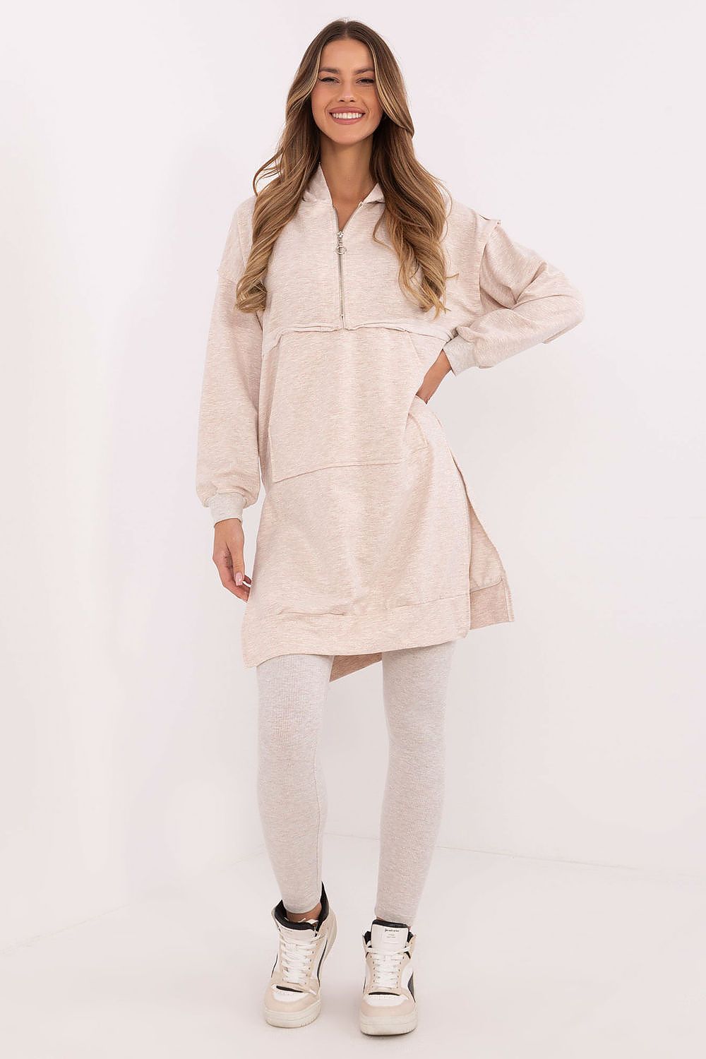 Luxury Women's Hoodie And Leggings Set, Size EU 0, Cotton Blend, Comfort Fit For Casual Styling