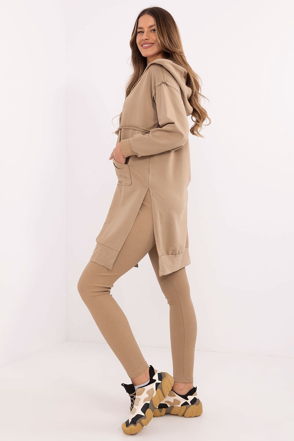 Luxury Women's Hoodie And Leggings Set, Size EU 0, Cotton Blend, Comfort Fit For Casual Styling