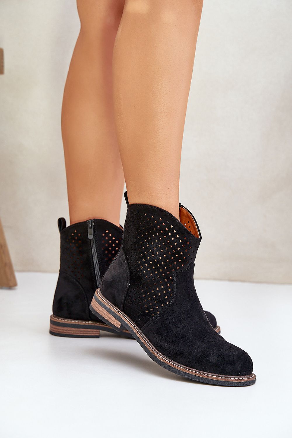 Step In Style Women's Eco Suede Ankle Boots, Breathable Design, Sizes EU 36-41, Rounded Toe