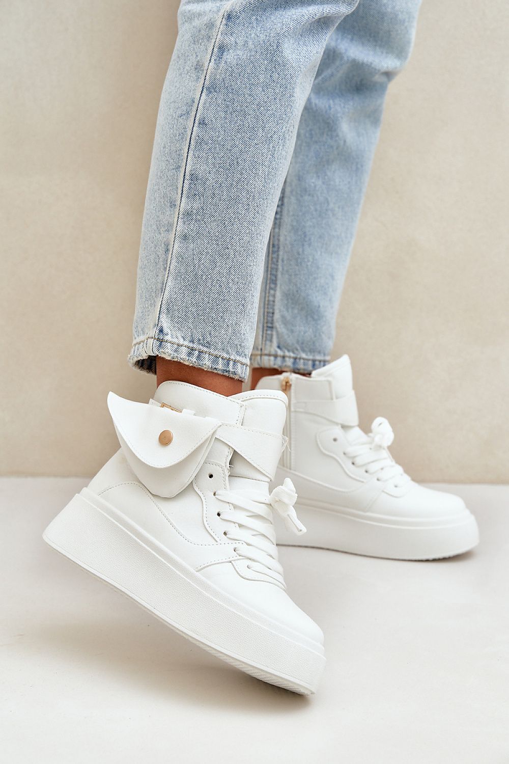 Luxury Eco Leather Women's Sneakers with Detachable Pouch | EU Sizes 36-41 by Step In Style