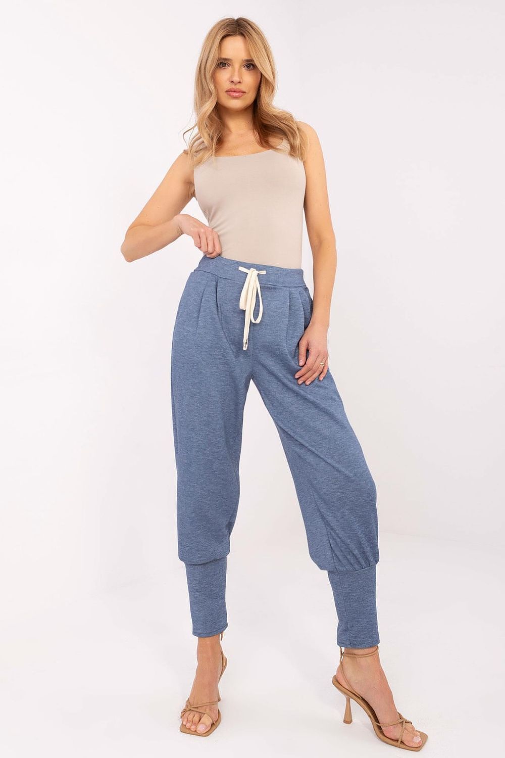 Italy Moda Women's High Waist Tracksuit Trousers, Size EU 0, Comfort Fit with Pockets