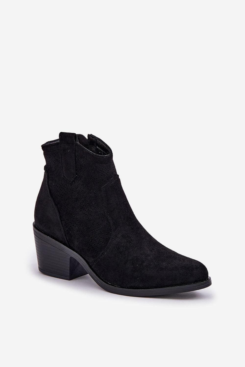 Elegant Women's Eco Suede Ankle Boots with Lace Upper, 6.5 cm Heel, Sizes EU 36-41