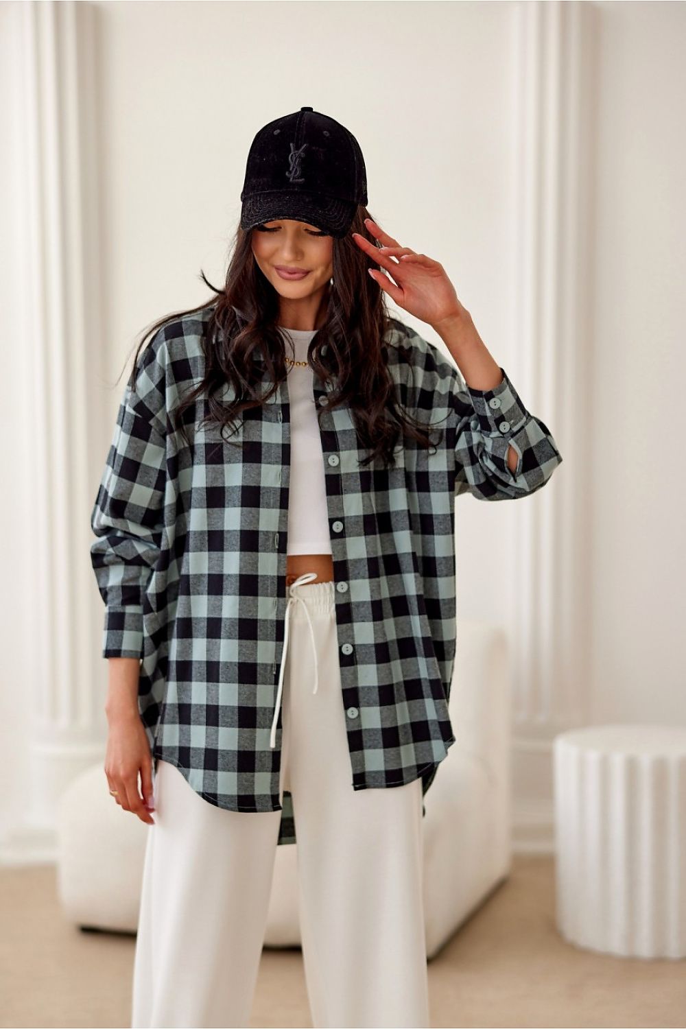 Roco Fashion Women's Long Sleeve Flannel Shirt | Sizes S/M & L/XL | Elegant Casual Style