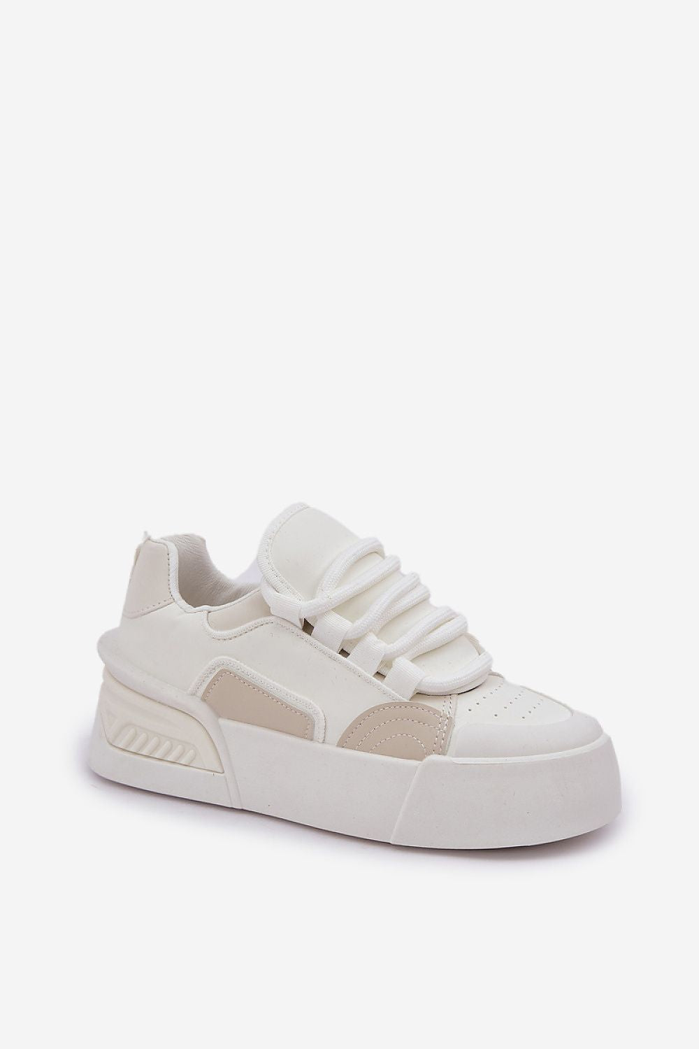 Women's Eco Leather Platform Sneakers With Removable Foam Insole - Size EU 36-41
