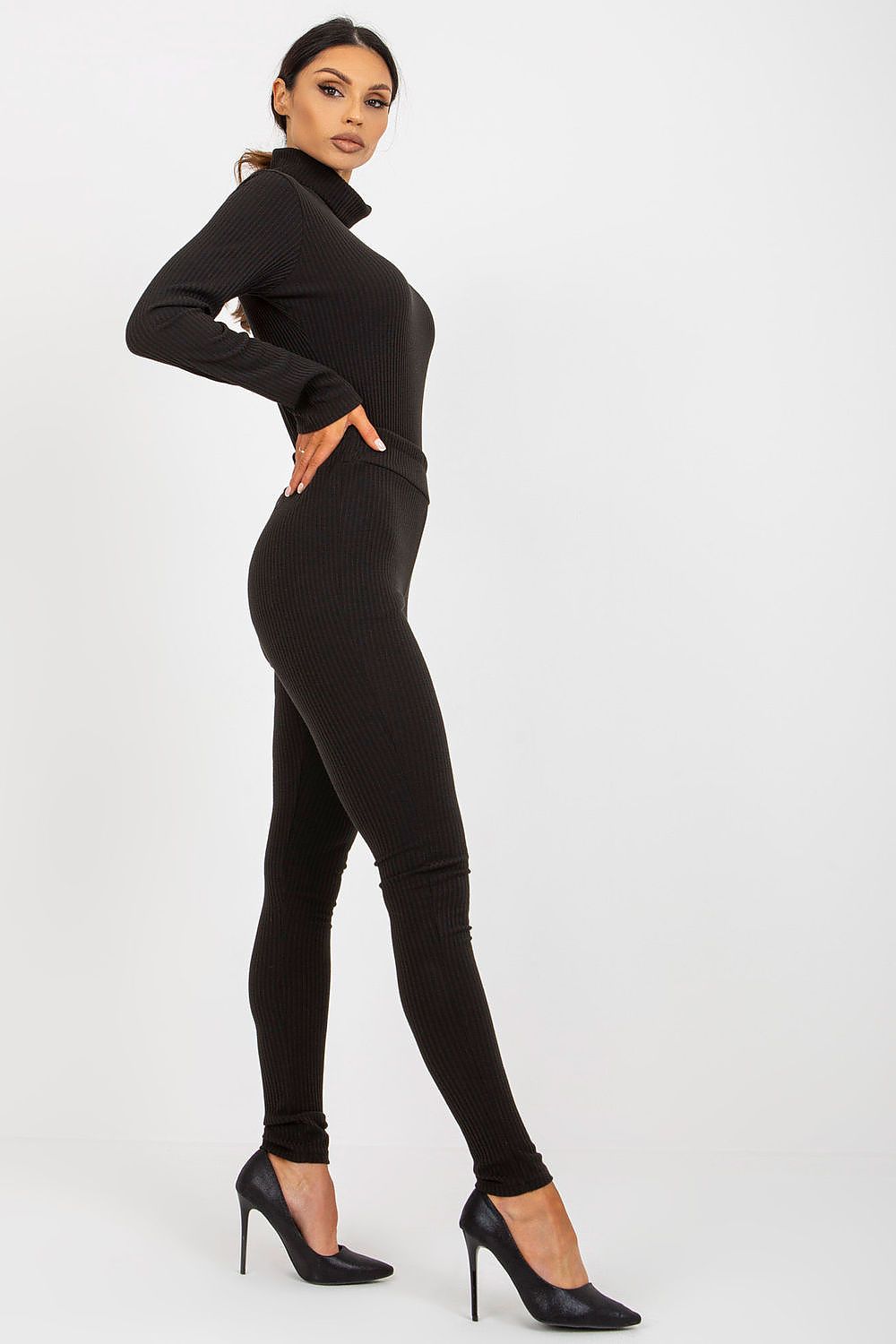Striped Cotton Spandex High Waist Leggings Lakerta for Everyday Elegance