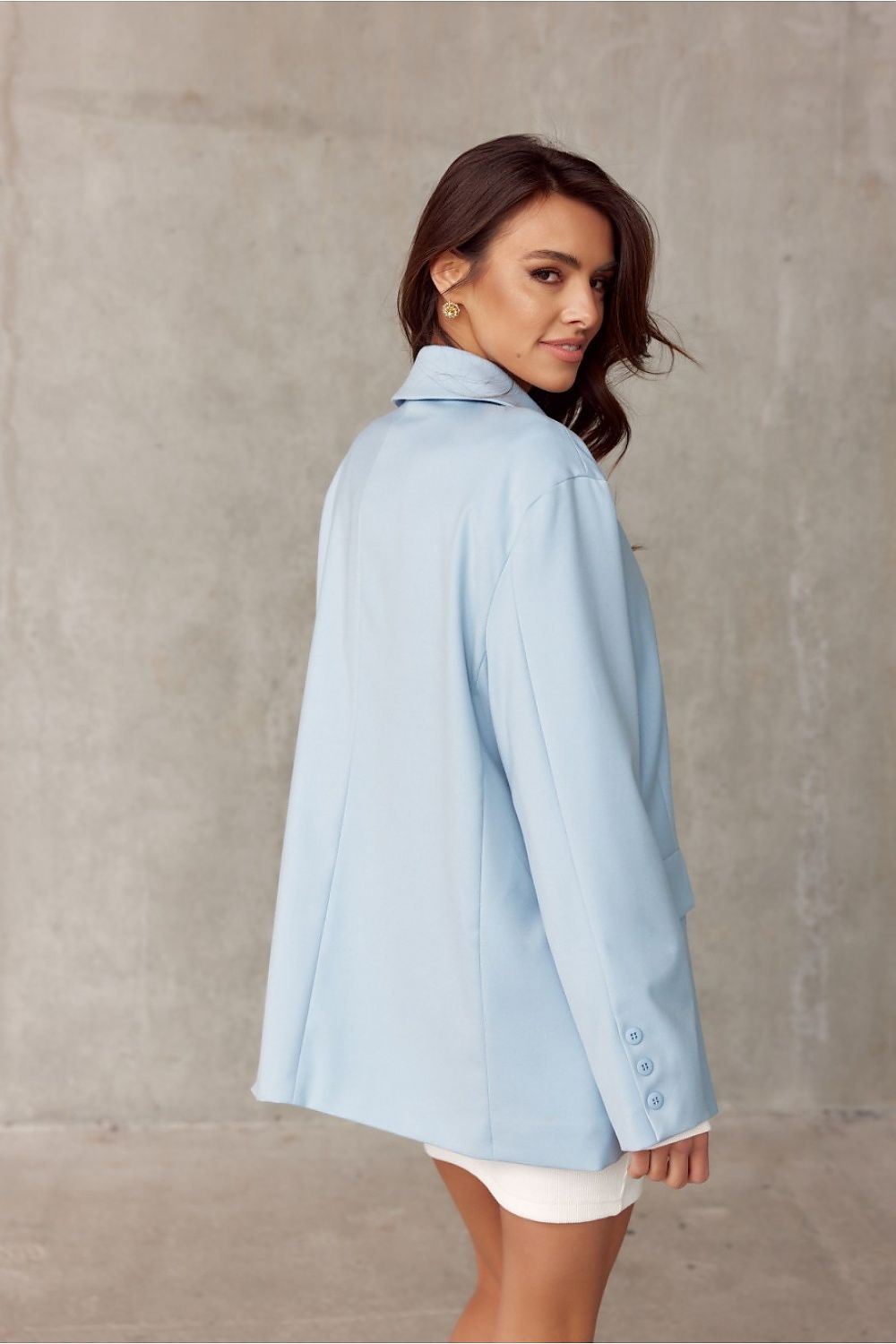 Roco Fashion Voluminous Cut Jacket with Elegant Buttons and Imitation Pockets in Classic Style