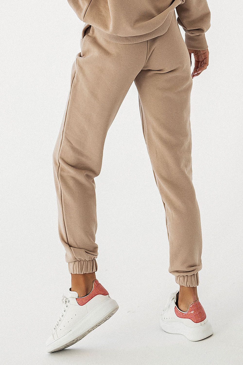 Luxury Cotton Blend Joggers IVON with Drawstring and Pockets - Elegant Comfort Collection