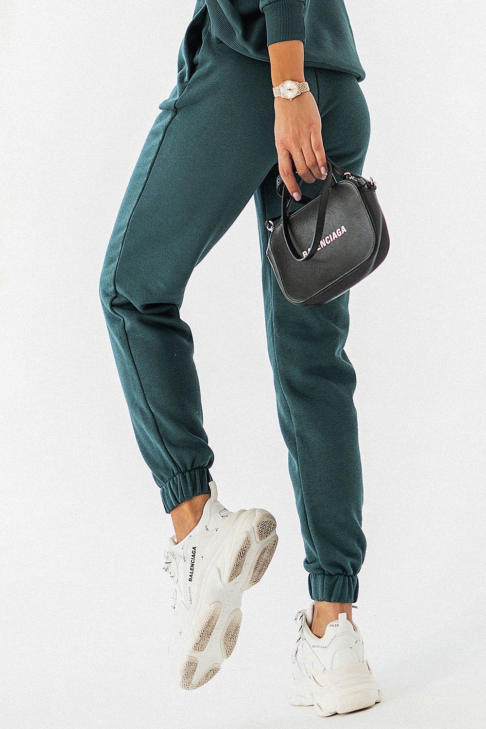 Luxury Cotton Blend Joggers IVON with Drawstring and Pockets - Elegant Comfort Collection