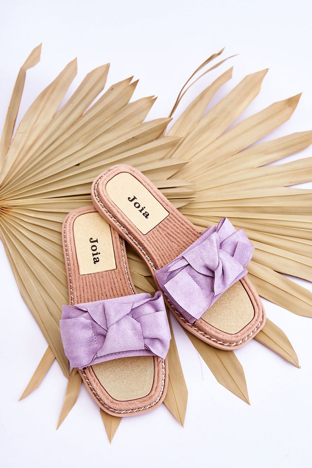 Elegant Eco-Suede Flip-Flops with Bow for Women – Comfortable Non-Slip Rubber Sole