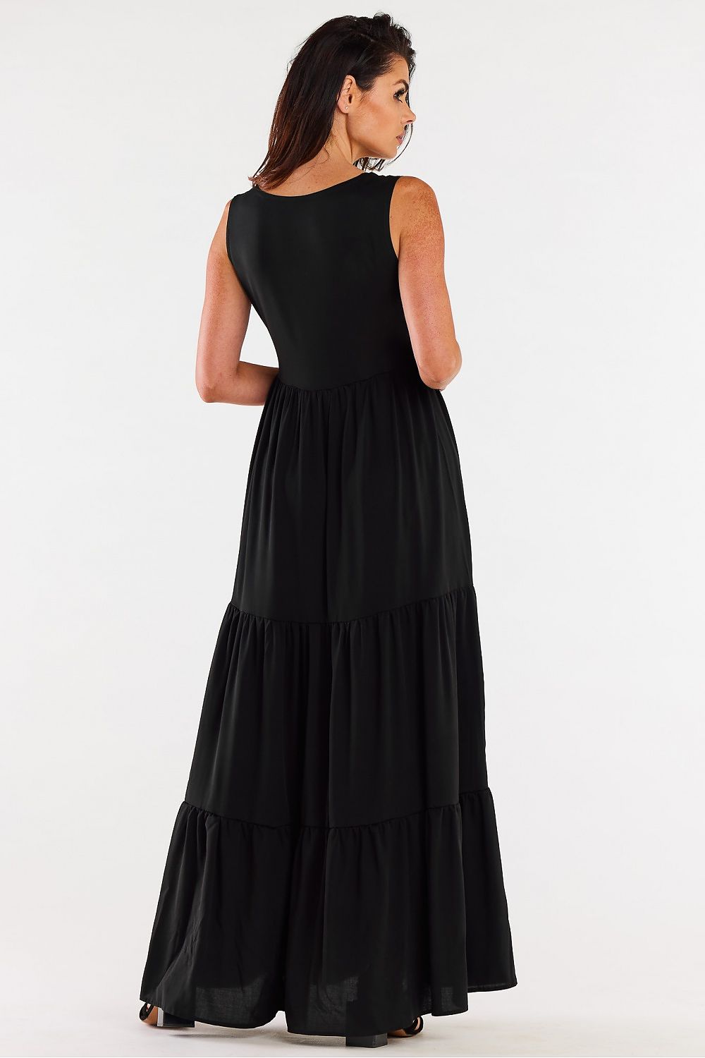 Stylish Loose Summer Daydress by Awama - Natural Viscose with Ruffled Hem, Oversized Fit