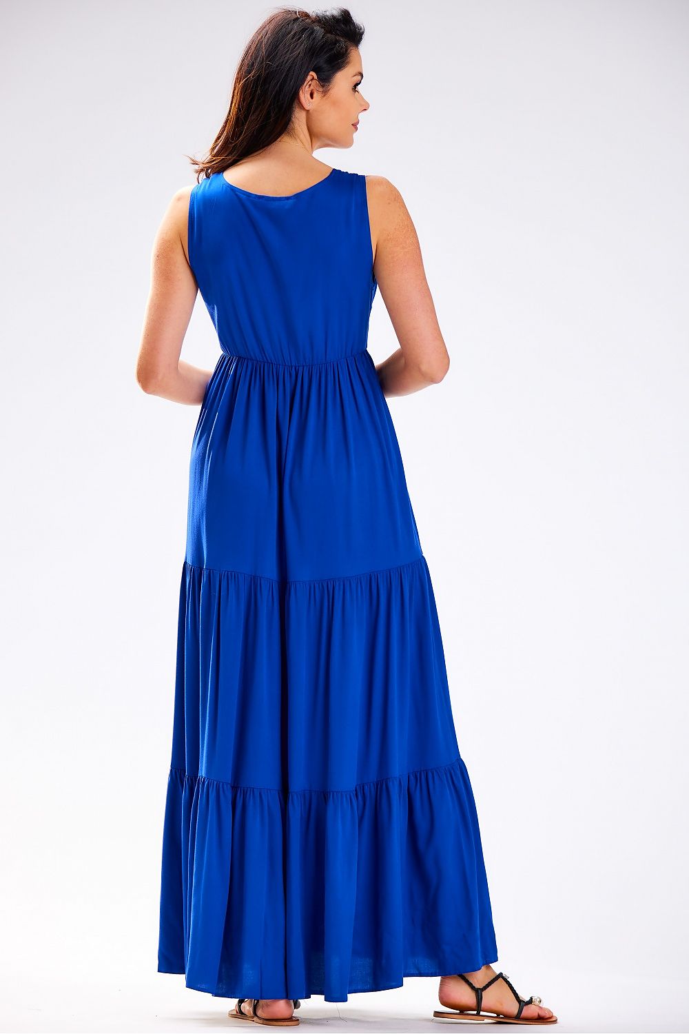 Stylish Loose Summer Daydress by Awama - Natural Viscose with Ruffled Hem, Oversized Fit