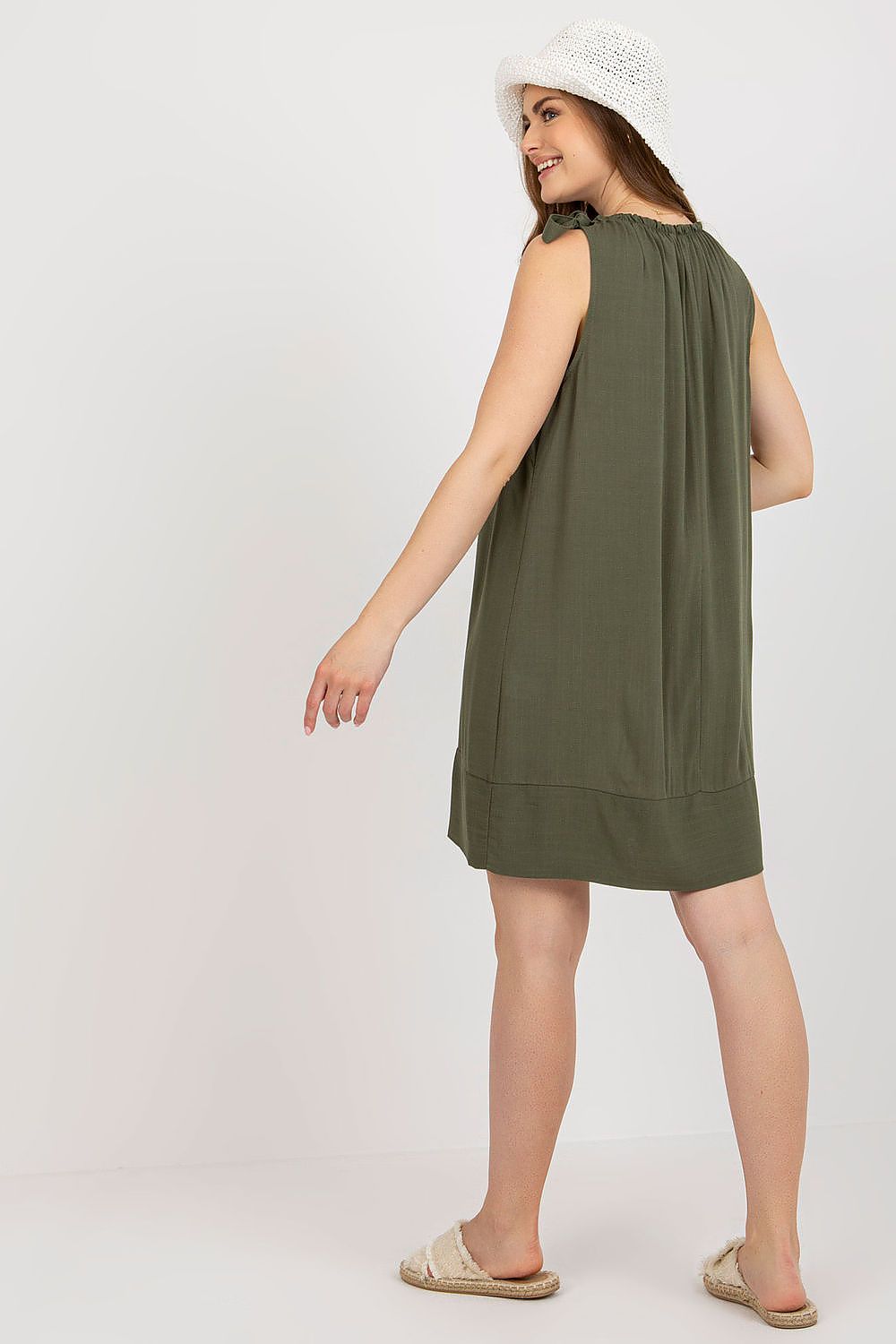 Och Bella Summer Dress in Viscose - Elegant Loose Cut with Tied Straps, Perfect for Any Occasion