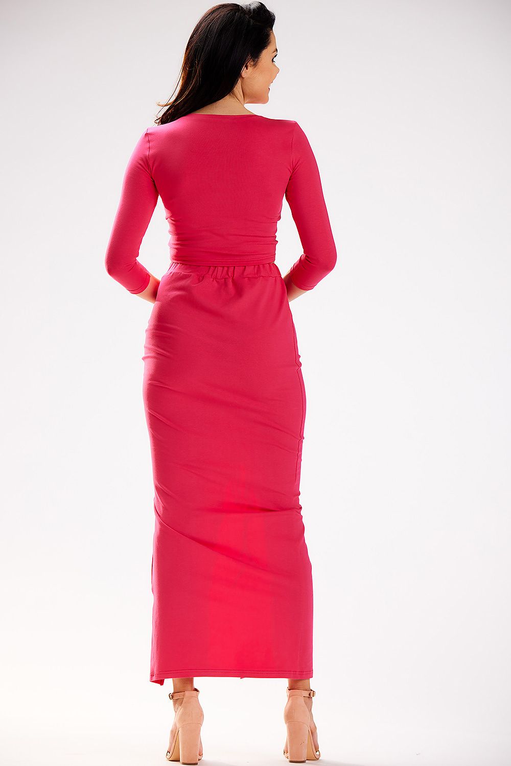 Elegant Maxi Skirt with Slit - Soft Knit Fabric for a Flattering Fit by Infinite You