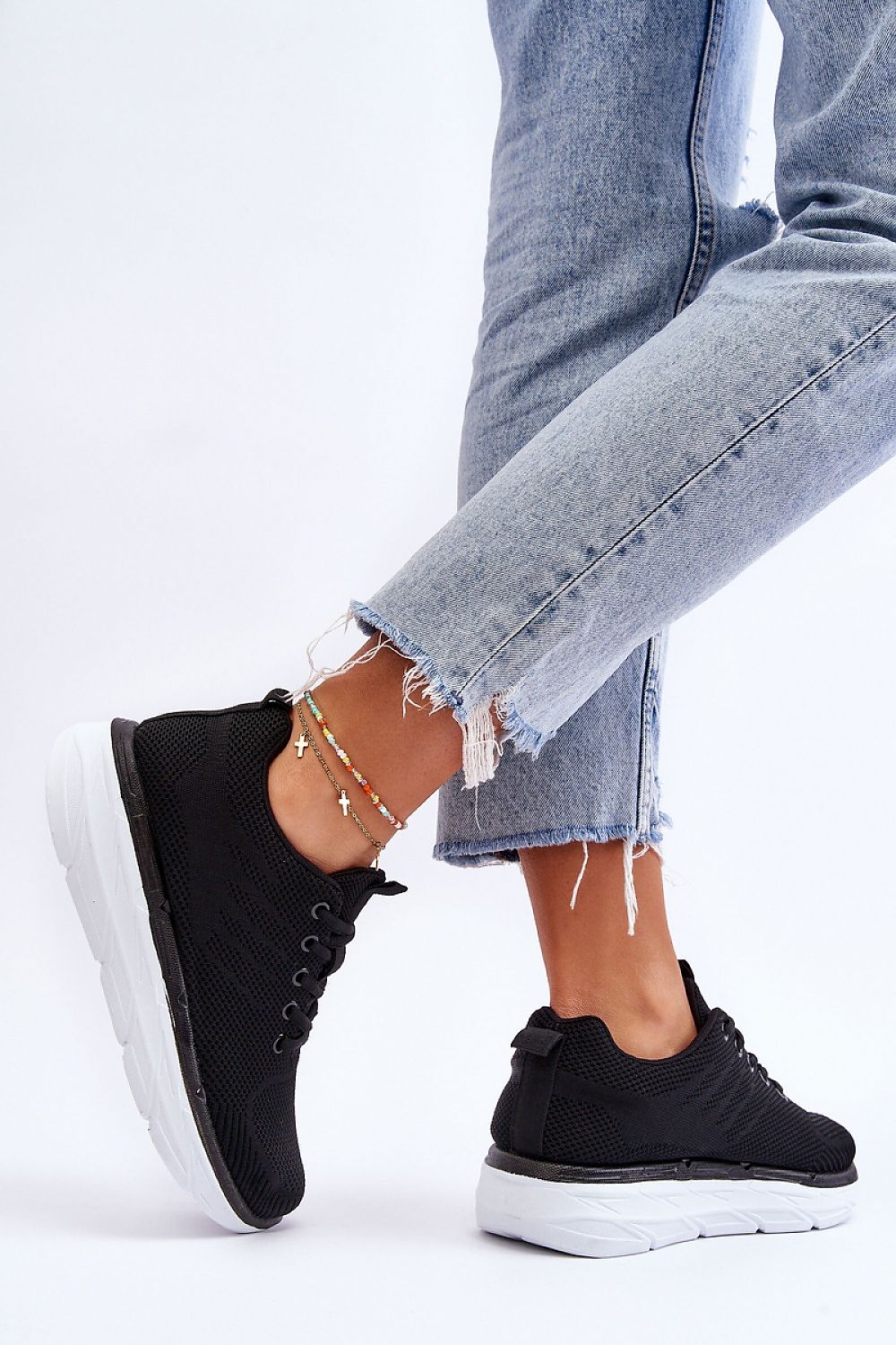 Lace-Up Sports Shoes for Everyday Comfort - Soft Foam Insole, Fabric Upper, and Lightweight Sole