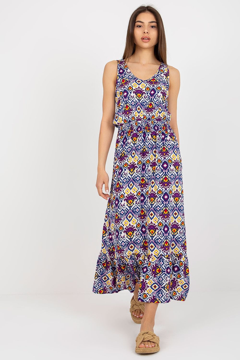 Elegant Long Summer Dress With Thick Straps And Heart Neckline By Fresh Made