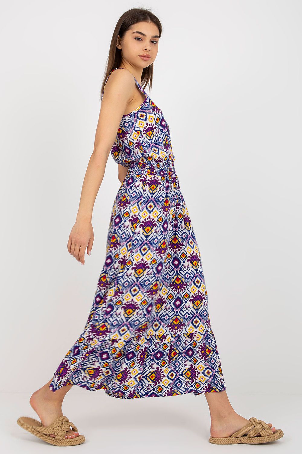 Elegant Long Summer Dress With Thick Straps And Heart Neckline By Fresh Made