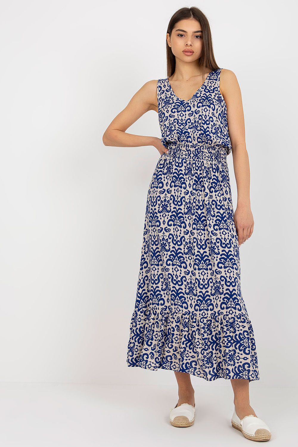 Elegant Long Summer Dress With Thick Straps And Heart Neckline By Fresh Made