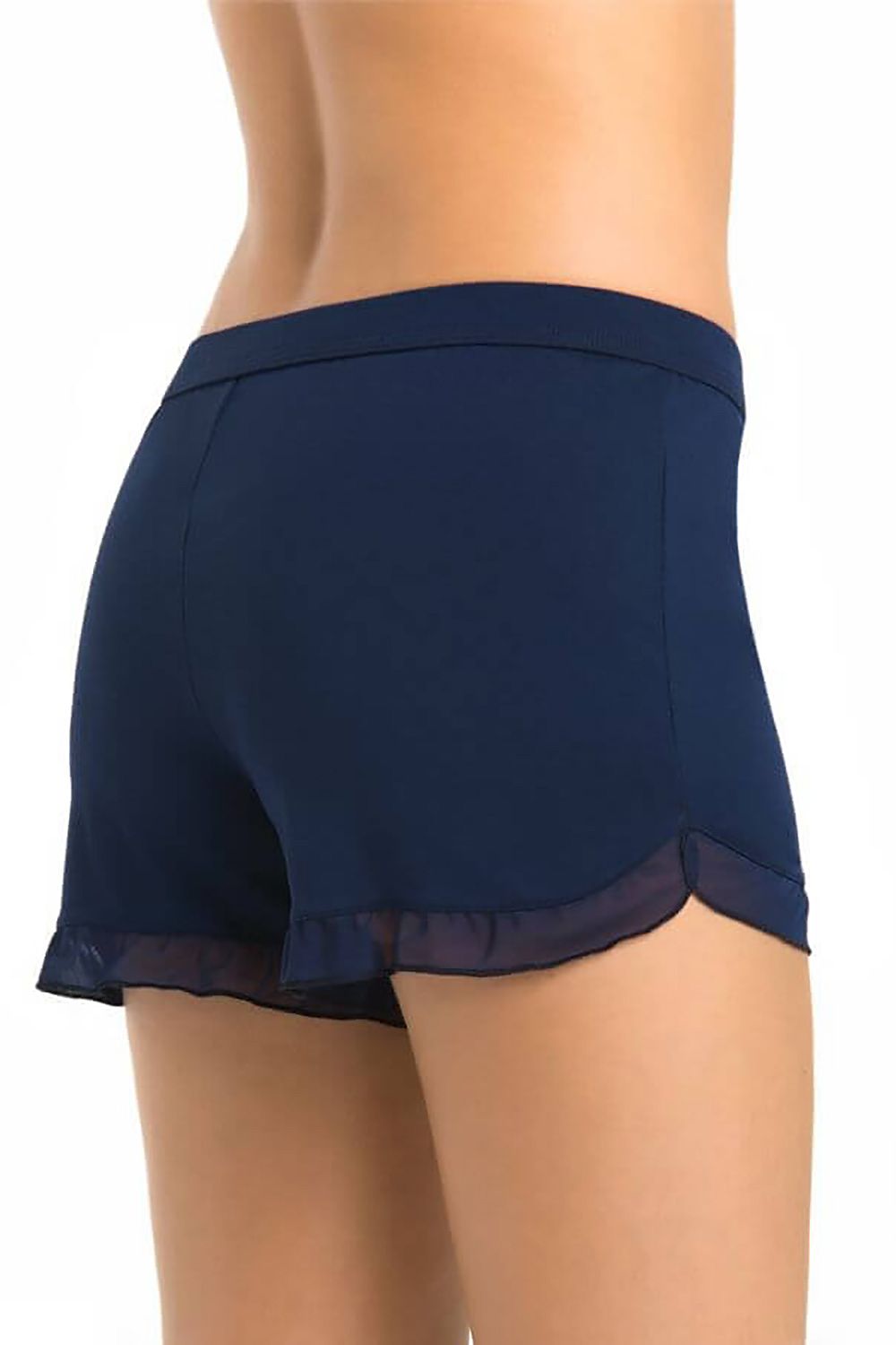 Teyli Women's Grey Frill Shorts - Soft Viscose, Comfortable Elastic Waistband, Perfect for Home & Leisure