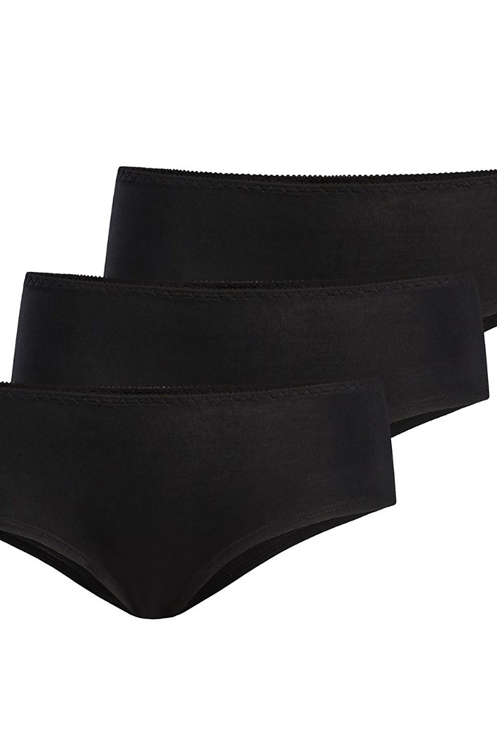 Set Teyli Women's Bamboo Brazilian Panties - 3-Pack in Black, Sizes XS-XXL, Breathable Comfort