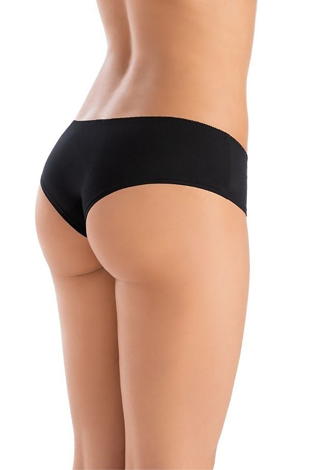 Set Teyli Women's Bamboo Brazilian Panties - 3-Pack in Black, Sizes XS-XXL, Breathable Comfort