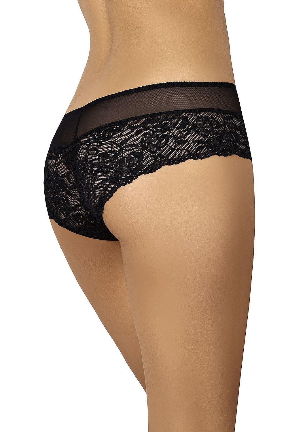 Women's Elegant Lace Shorts in White Delicate Mesh with Soft Cotton Lining and Elastic Waistband