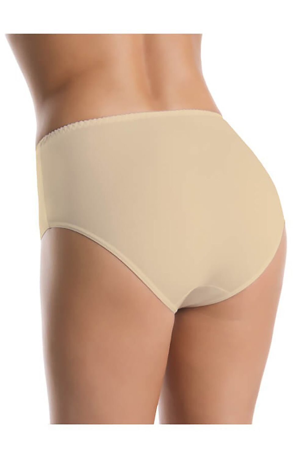 Luxury Bamboo Fiber Women's High-Waist Panties Set - 3-Pack in Beige, Sizes XS to 3XL
