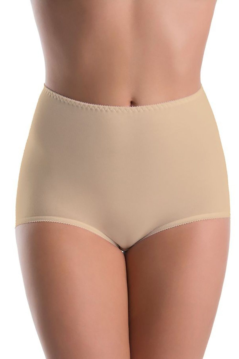 Teyli 3-Pack Women's High-Waisted Bamboo Panties - Antibacterial Comfort in Beige