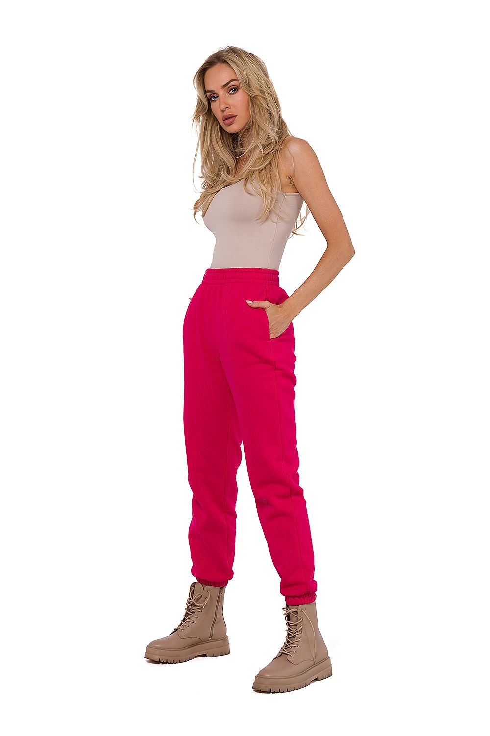 Moe Luxury Knitted Joggers Sweatpants with Elastic Waistband and Pocket | Made in Poland