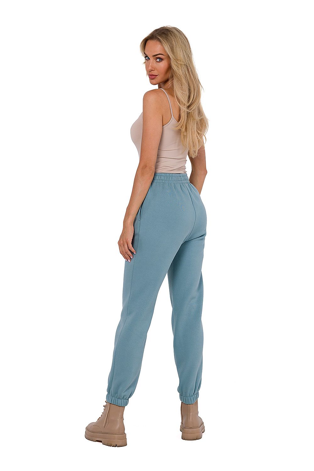 Moe Luxury Knitted Joggers Sweatpants with Elastic Waistband and Pocket | Made in Poland