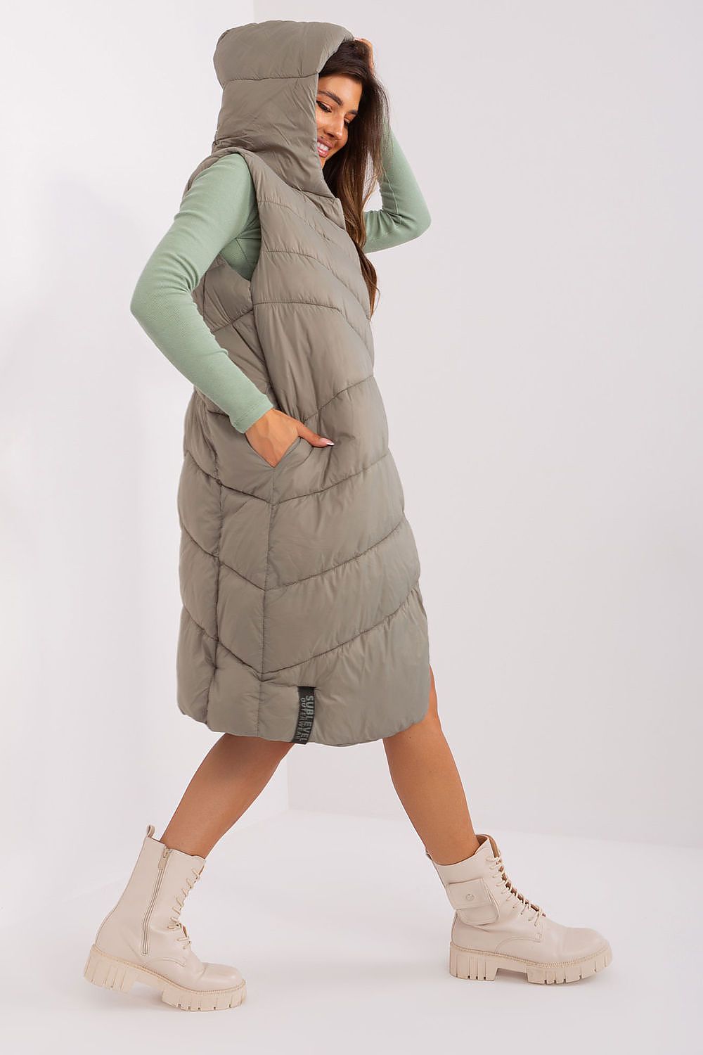 Sublevel Quilted Hooded Vest - Insulated, Fully Lined, 100% Polyamide with Side Pockets