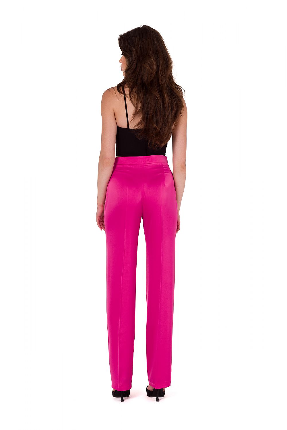 Elegant Satin Trousers for Women by Makover | Classic Straight Leg Design | Unlined Comfort