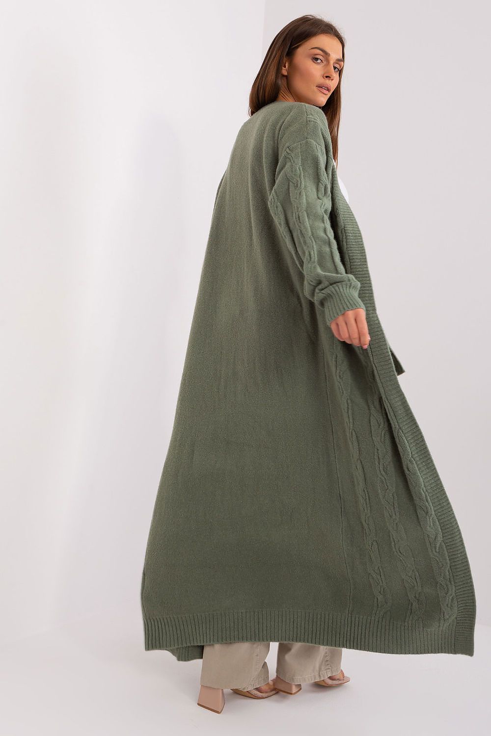 Luxury Ankle-Length Cardigan in Warm Acrylic Blend – Perfect for Everyday Wear