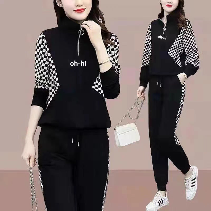 Women's Lightweight Sporty Hoodie Loose-fitting Casual Two-piece Set